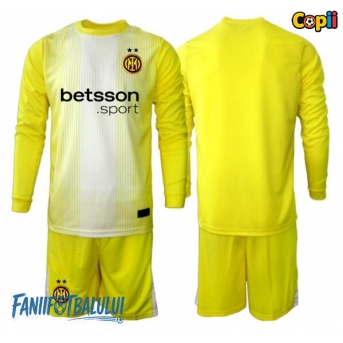 Inter Milan Portarii Echipament de Fotbal Replică 2025-26 Copii Deplasare Mâneci Lungi (+ Șorturi)